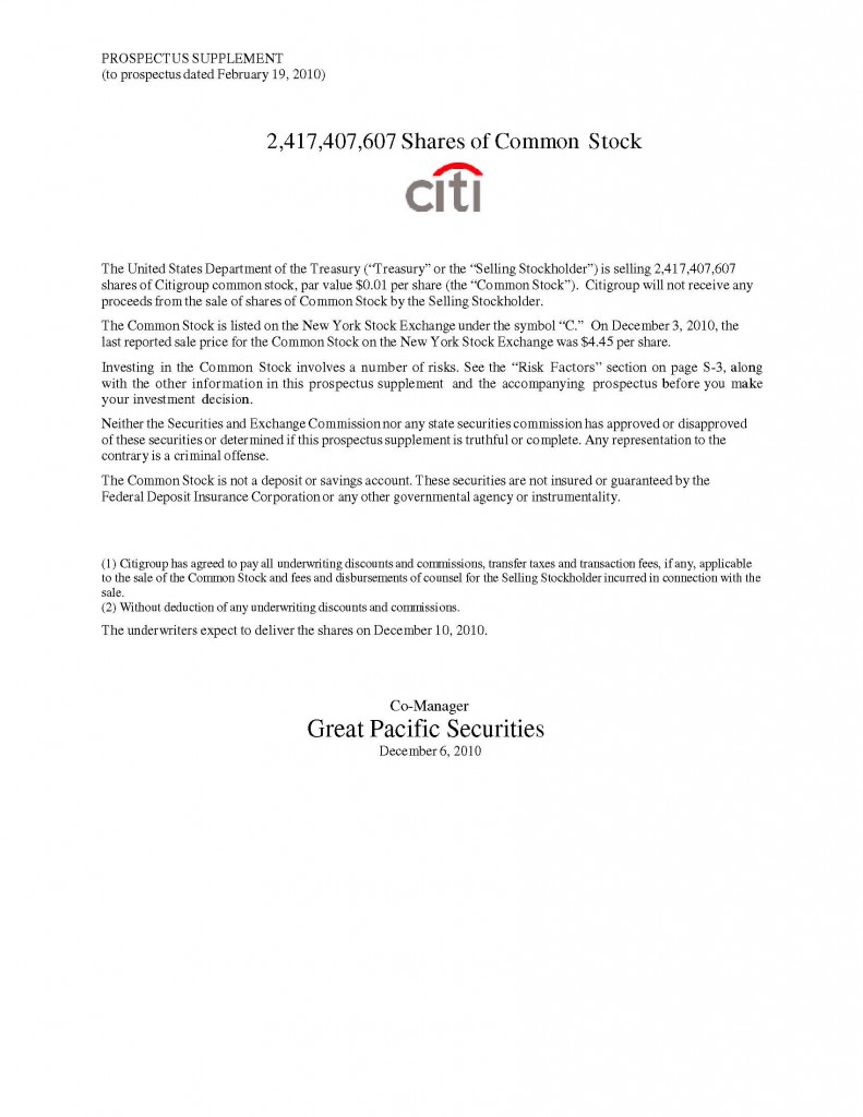 Citigroup(Prospectus)